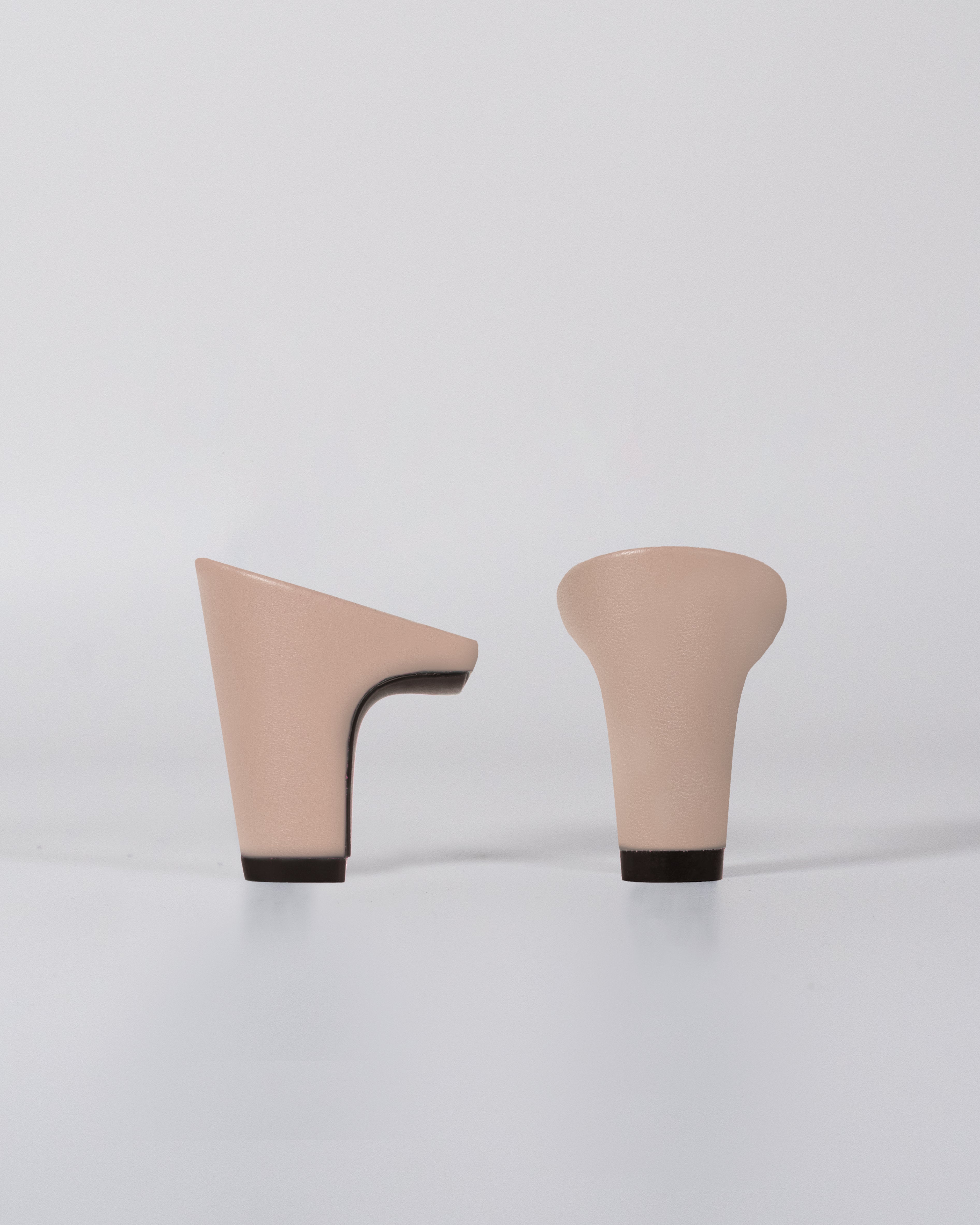 Nude Leather Heel
