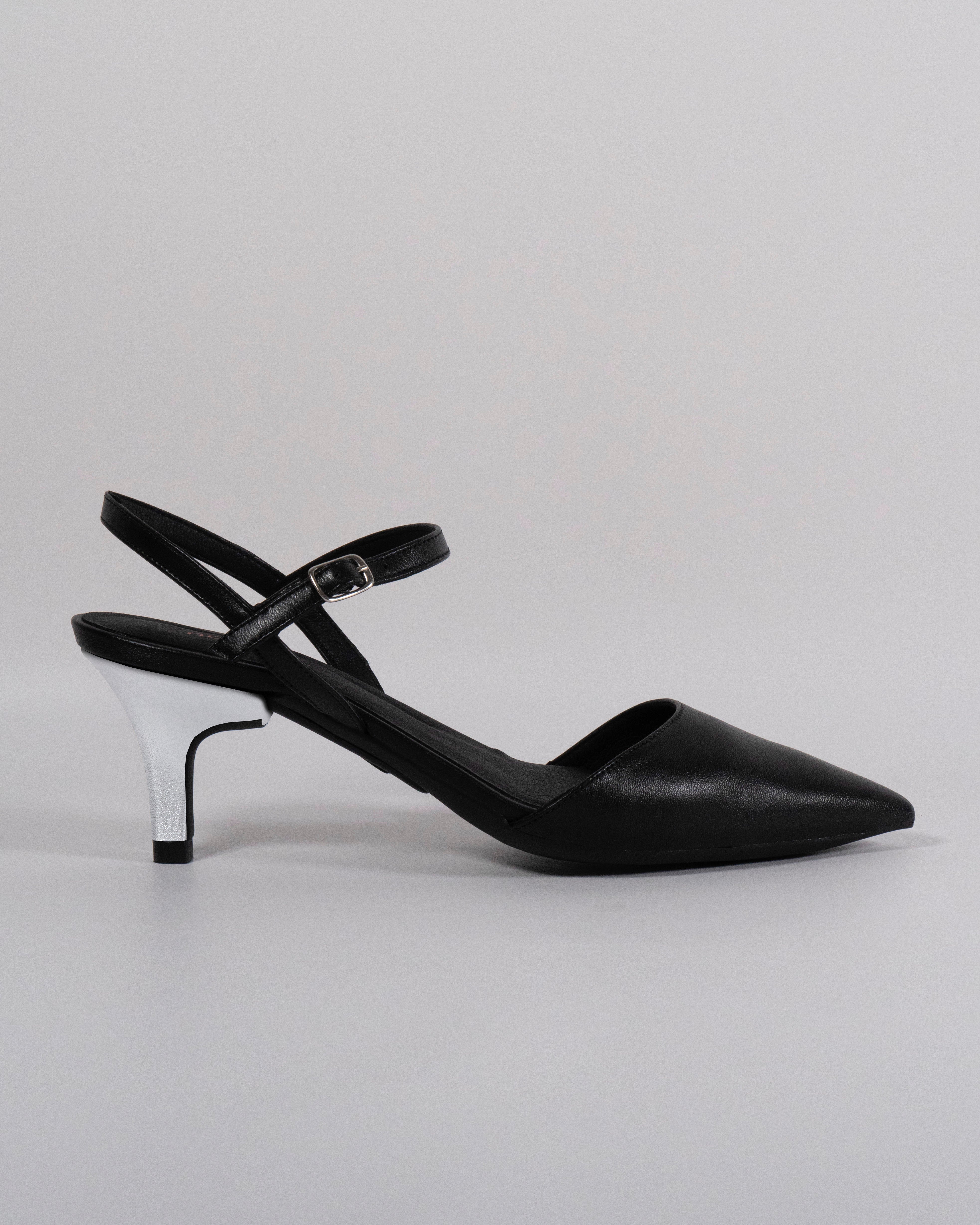 London Black with Silver Heel