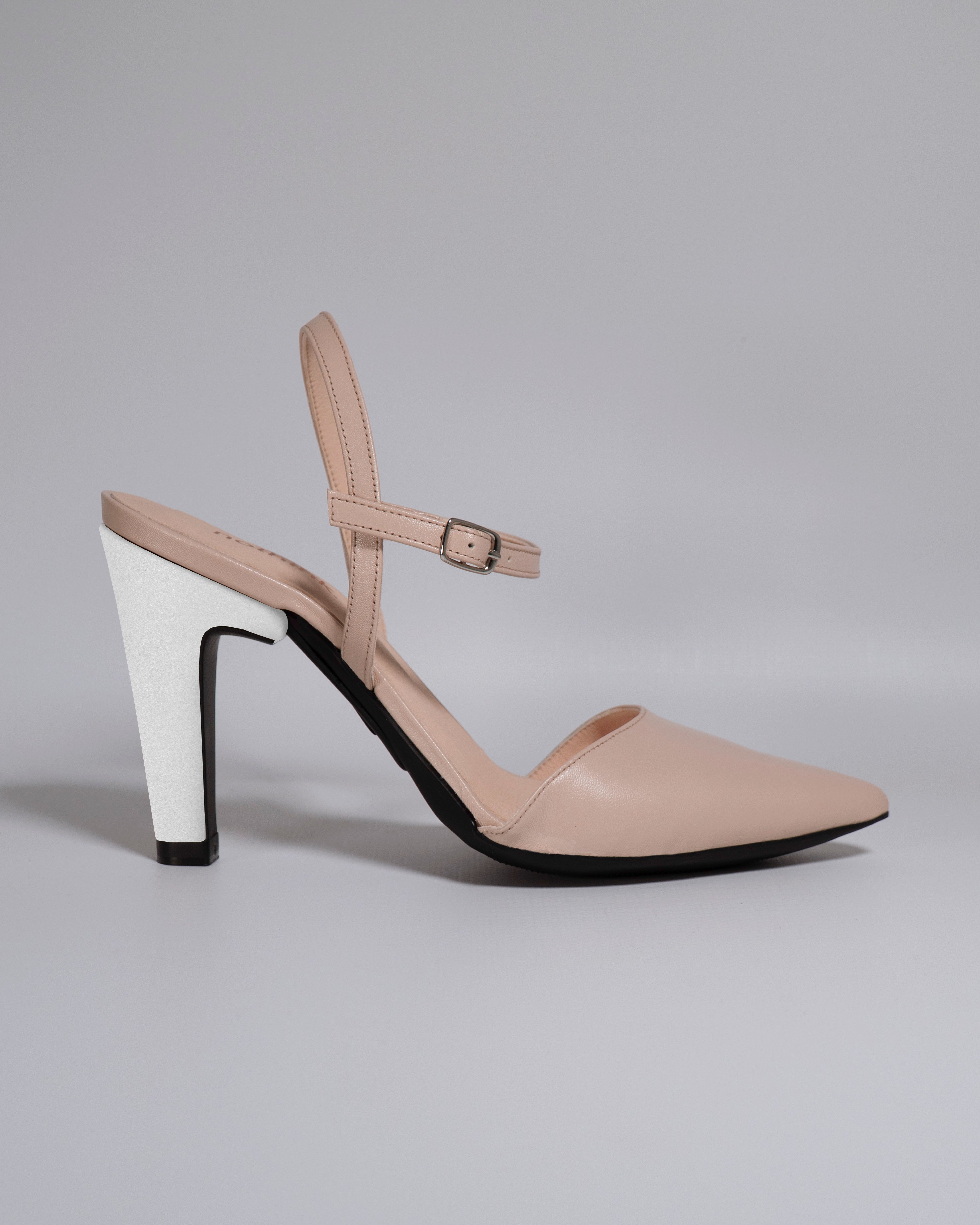 London Nude con tacco Bianco