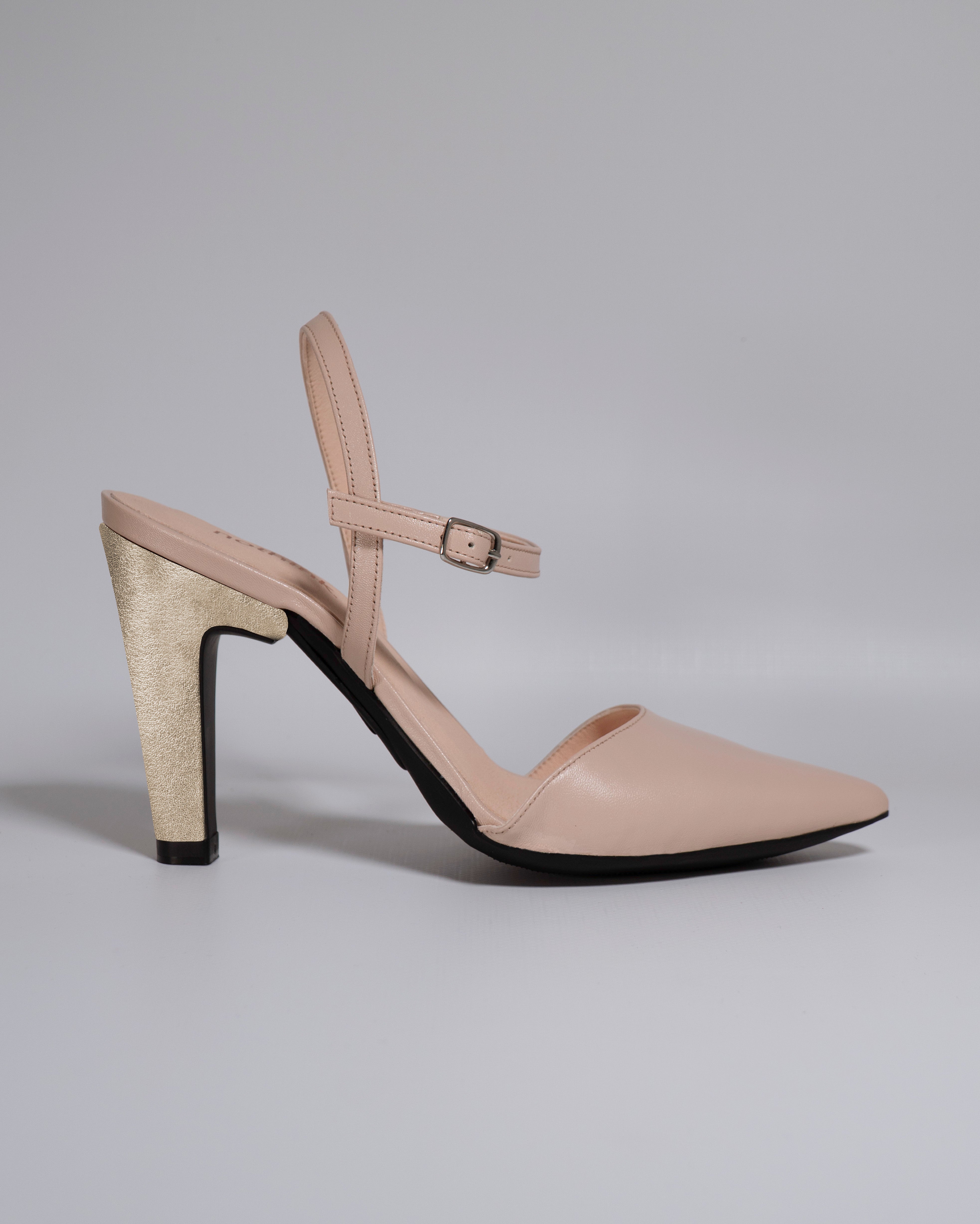 London Nude con tacco Oro