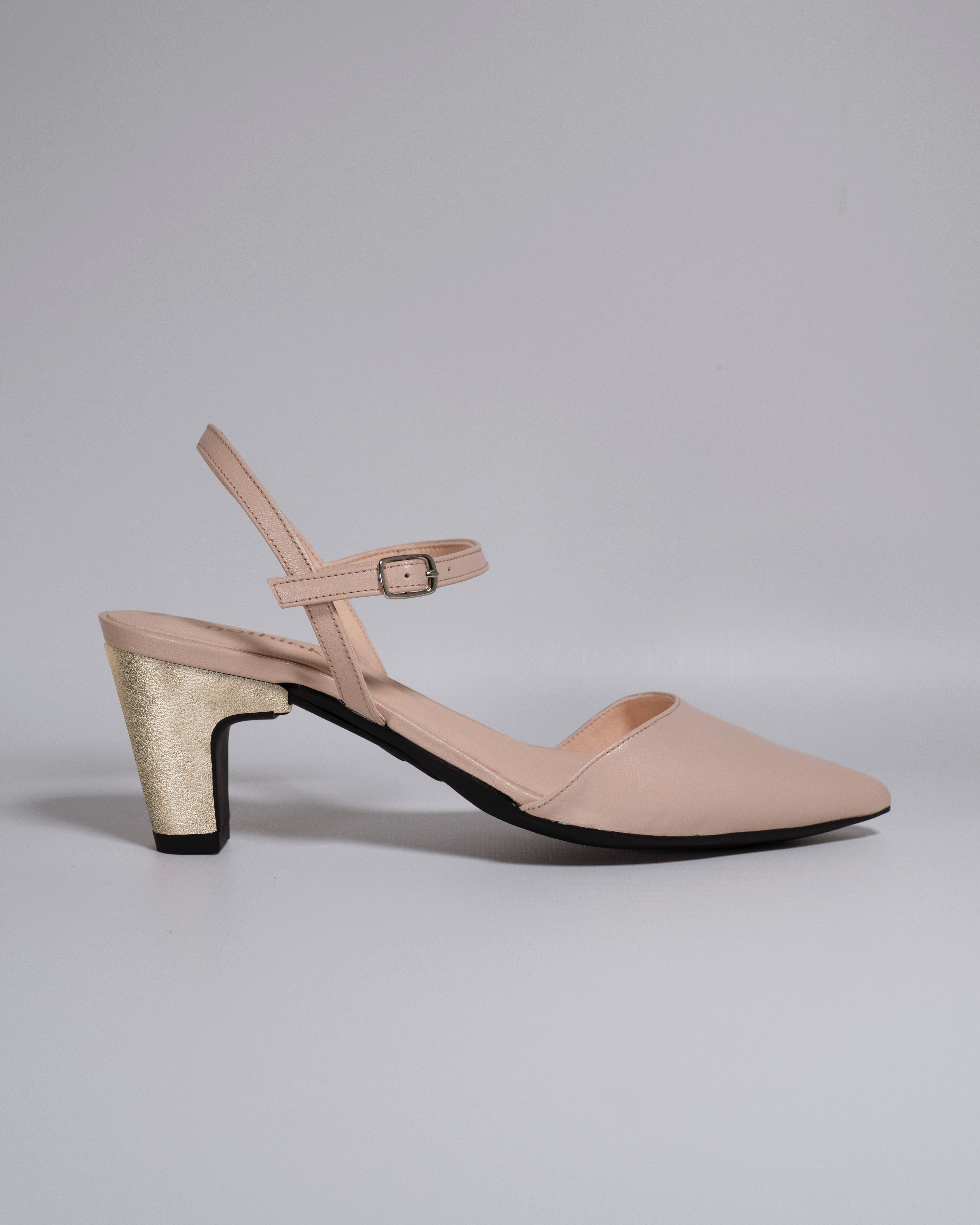 London Nude con tacco Oro