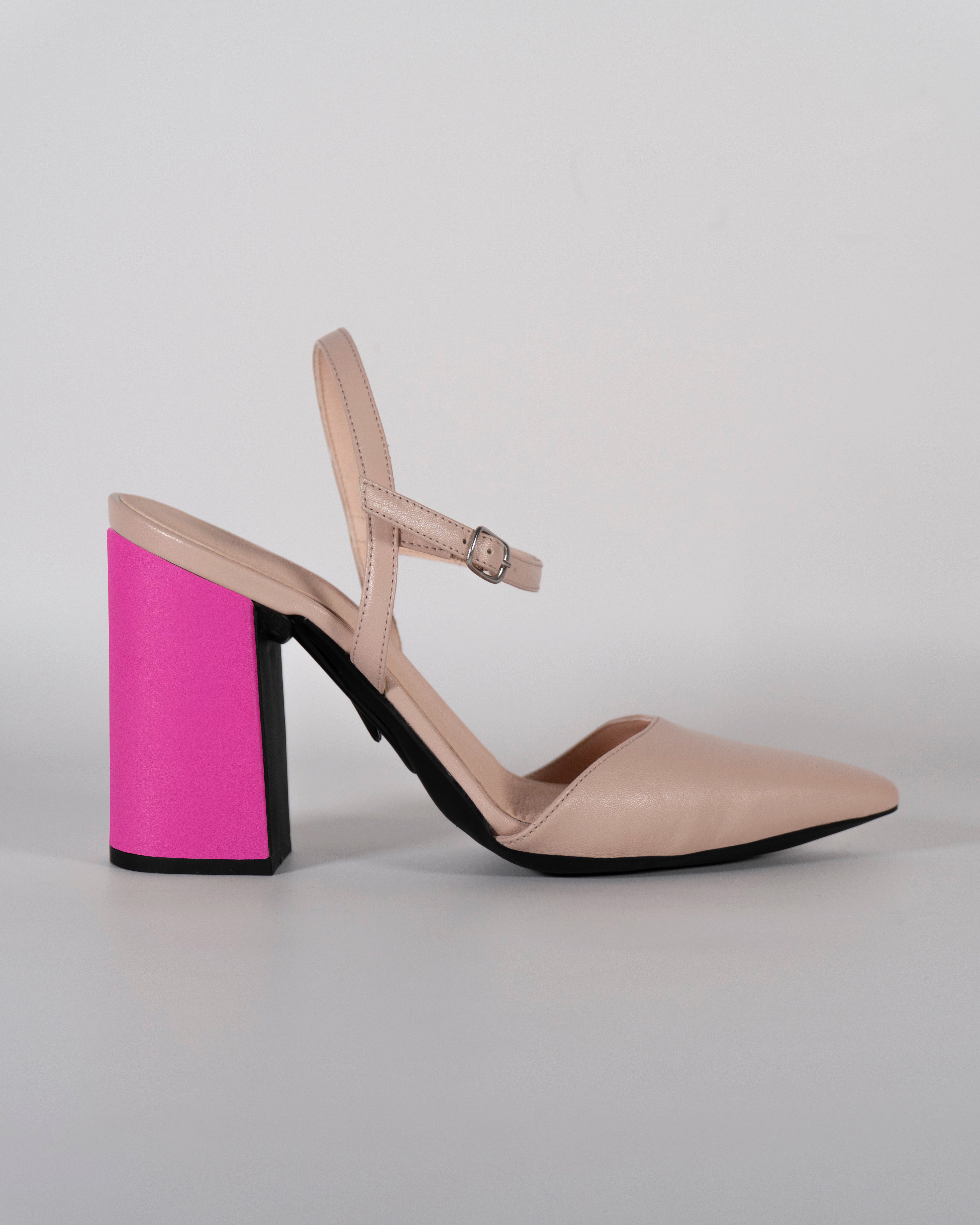 London Nude con tacco Fucsia