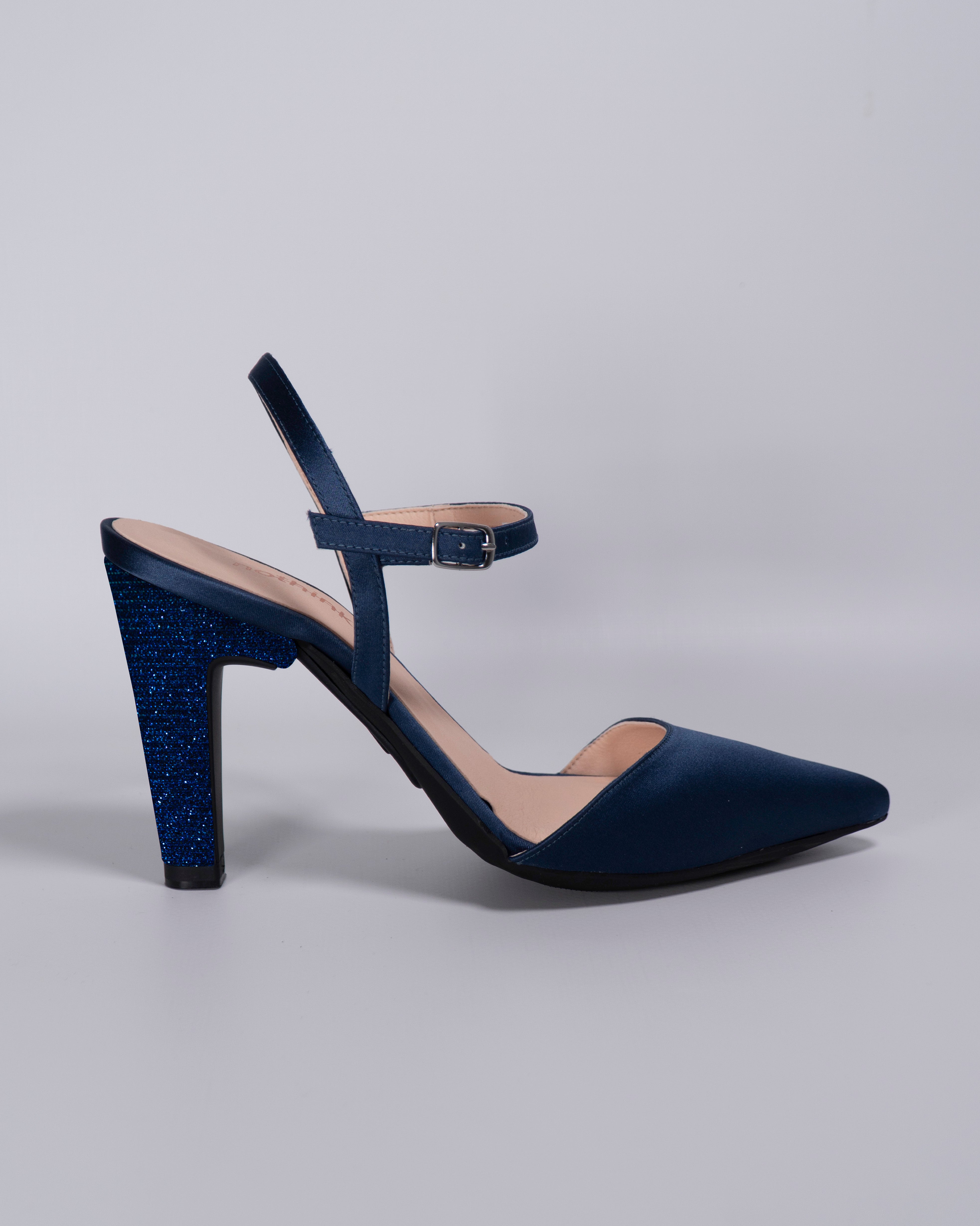 London Blu con tacco Fantasia Blu