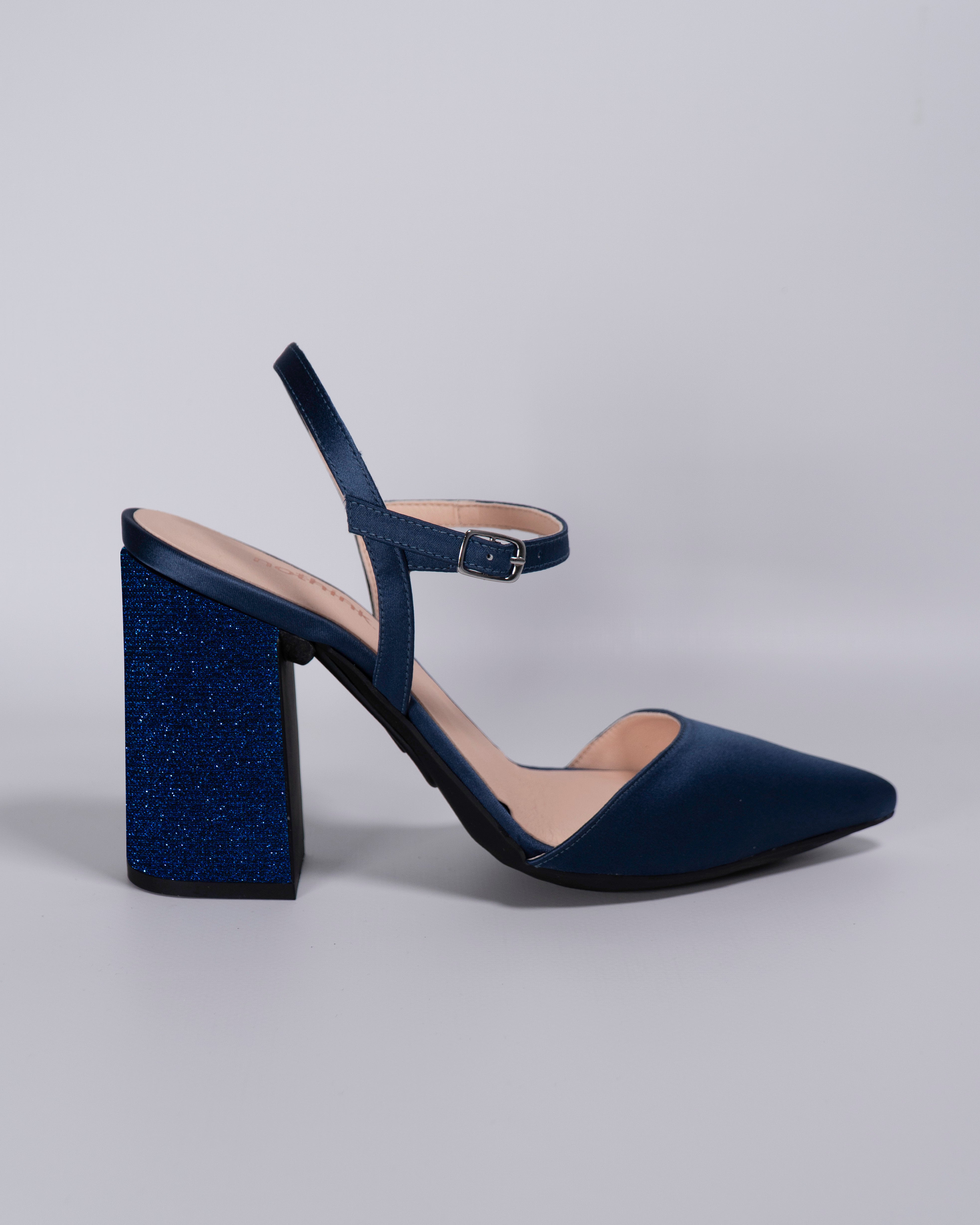 London Blu con tacco Fantasia Blu