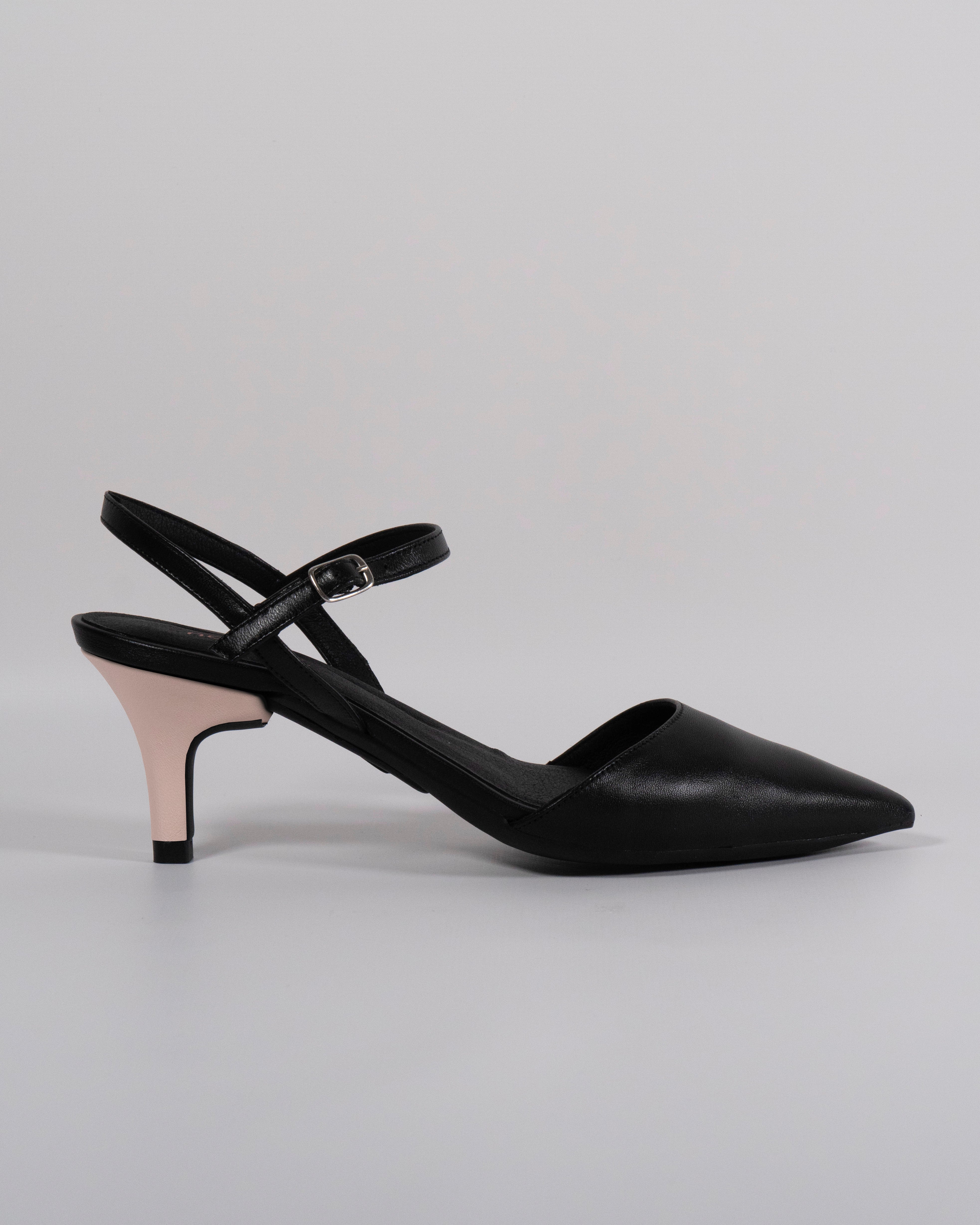 London Black with Nude Heel