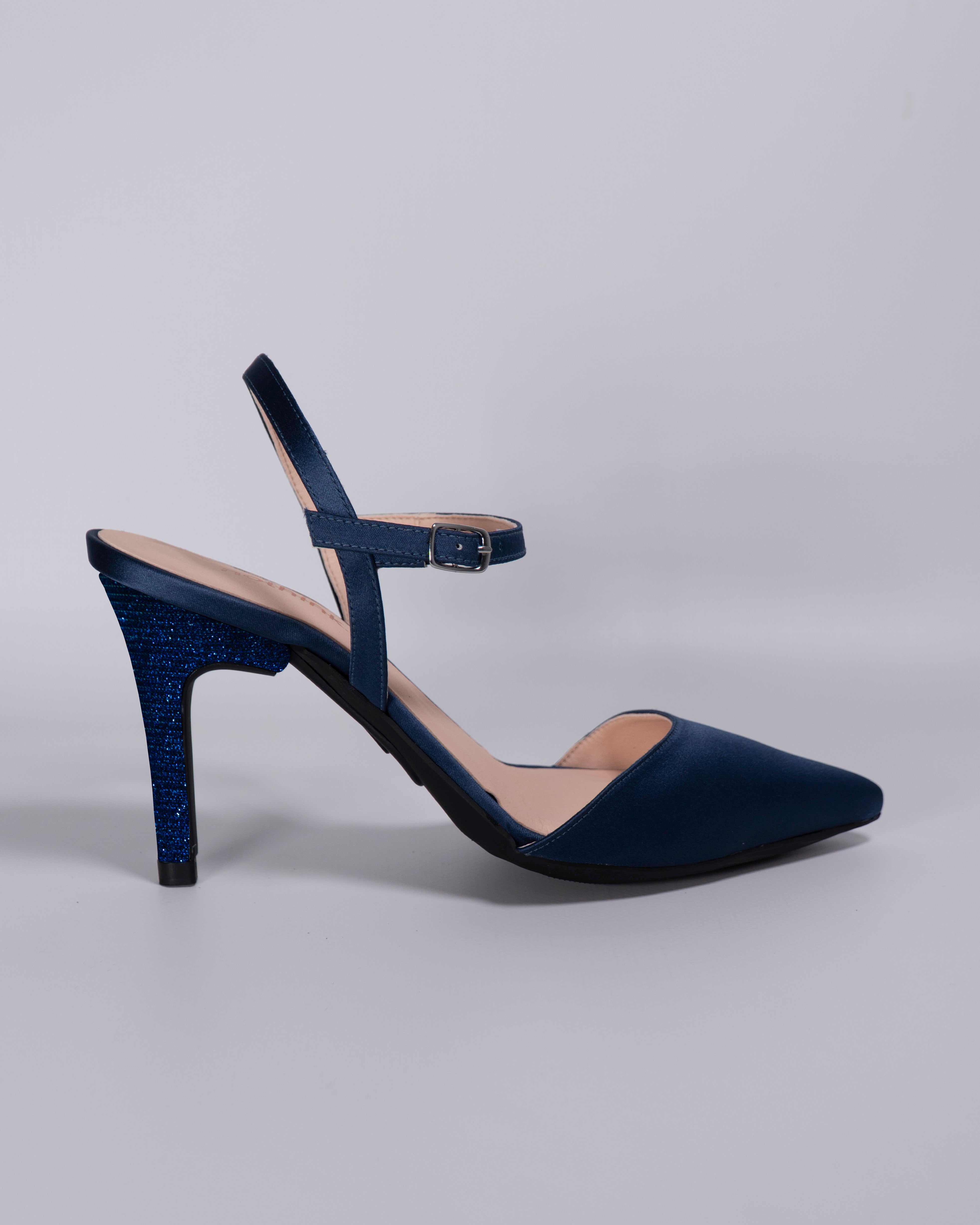 London Blu con tacco Fantasia Blu