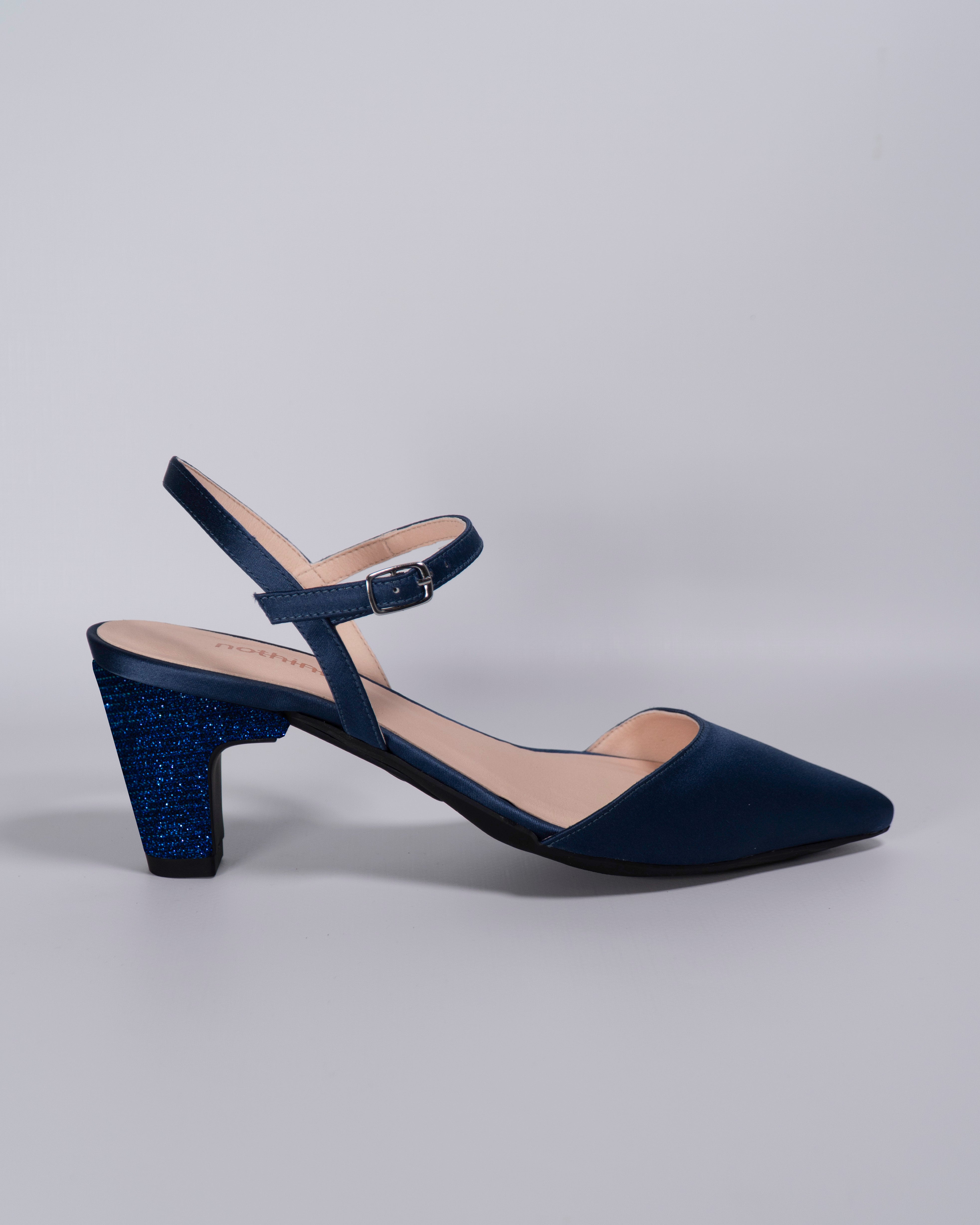 London Blu con tacco Fantasia Blu