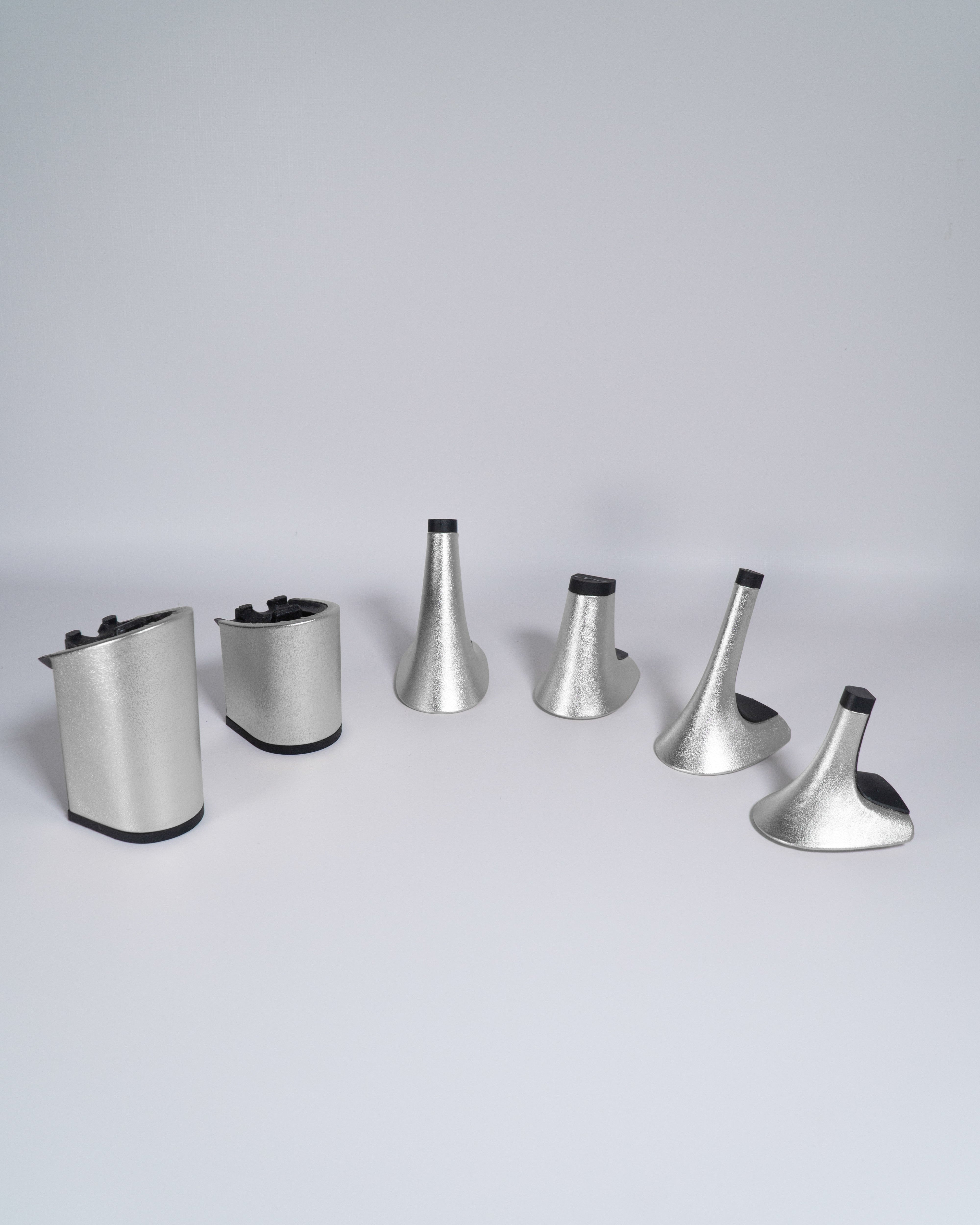 Vegan Silver Leather Heel