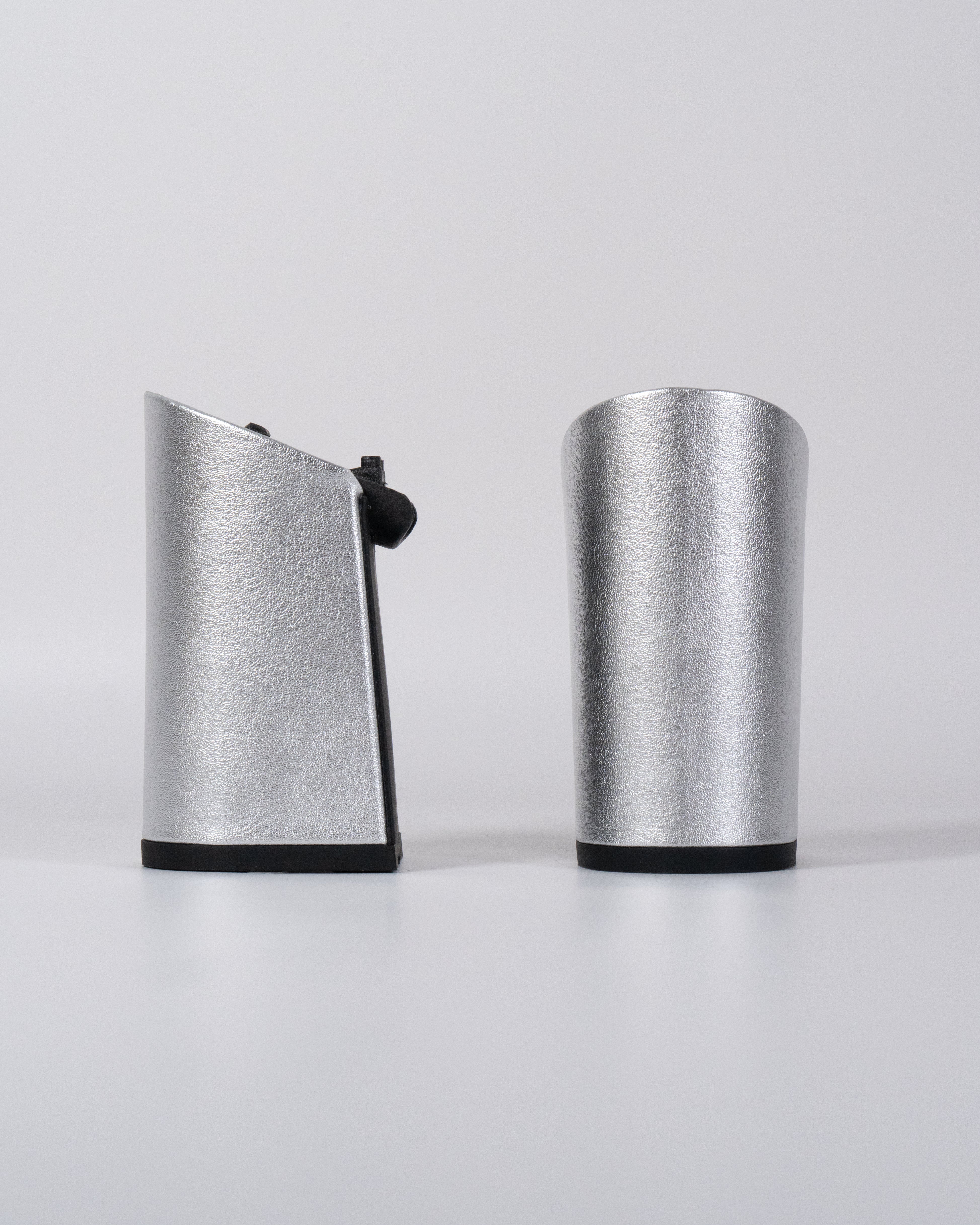 Tacco Pelle Vegana Argento