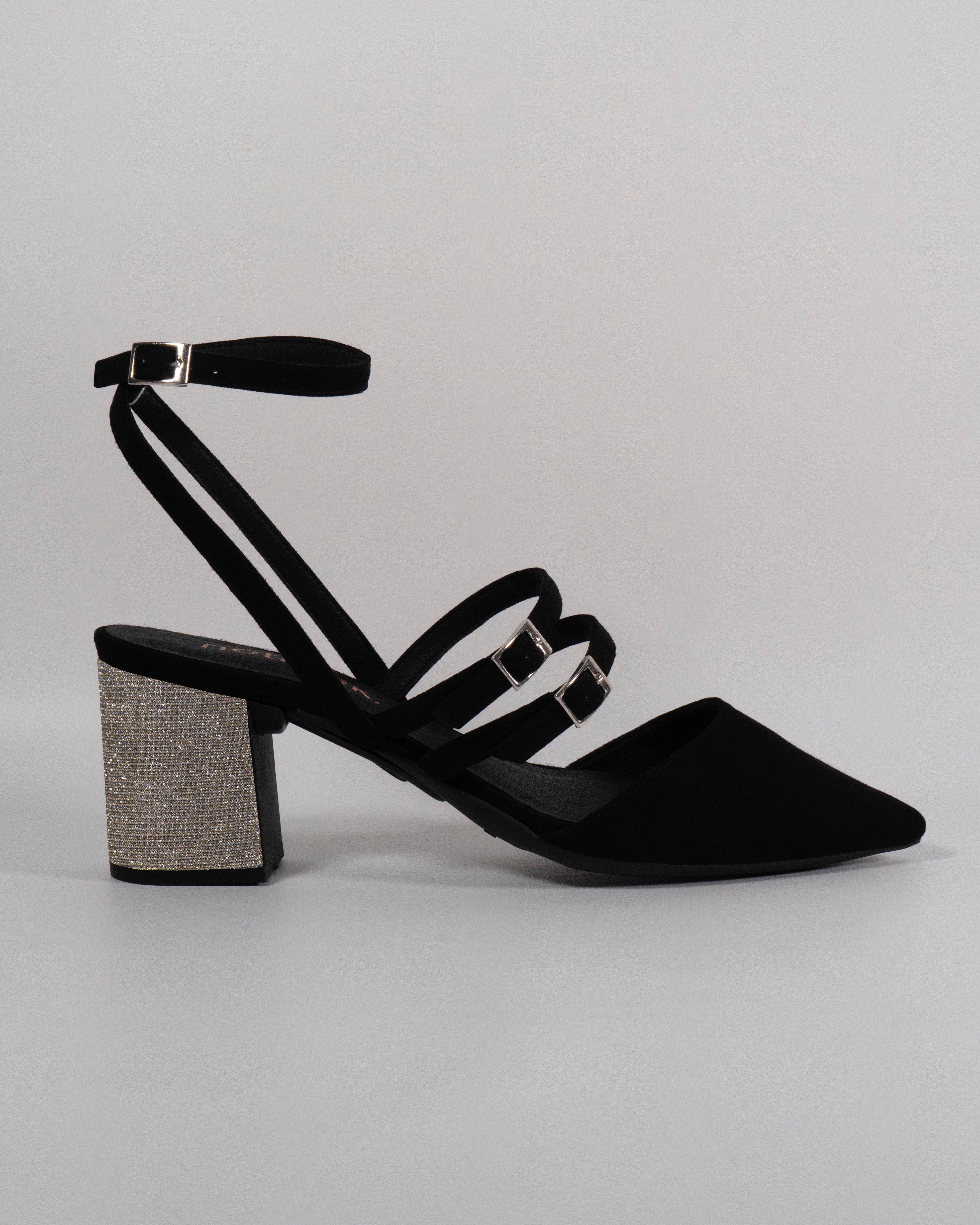 Pump Singapore with gold silver fantasy heel