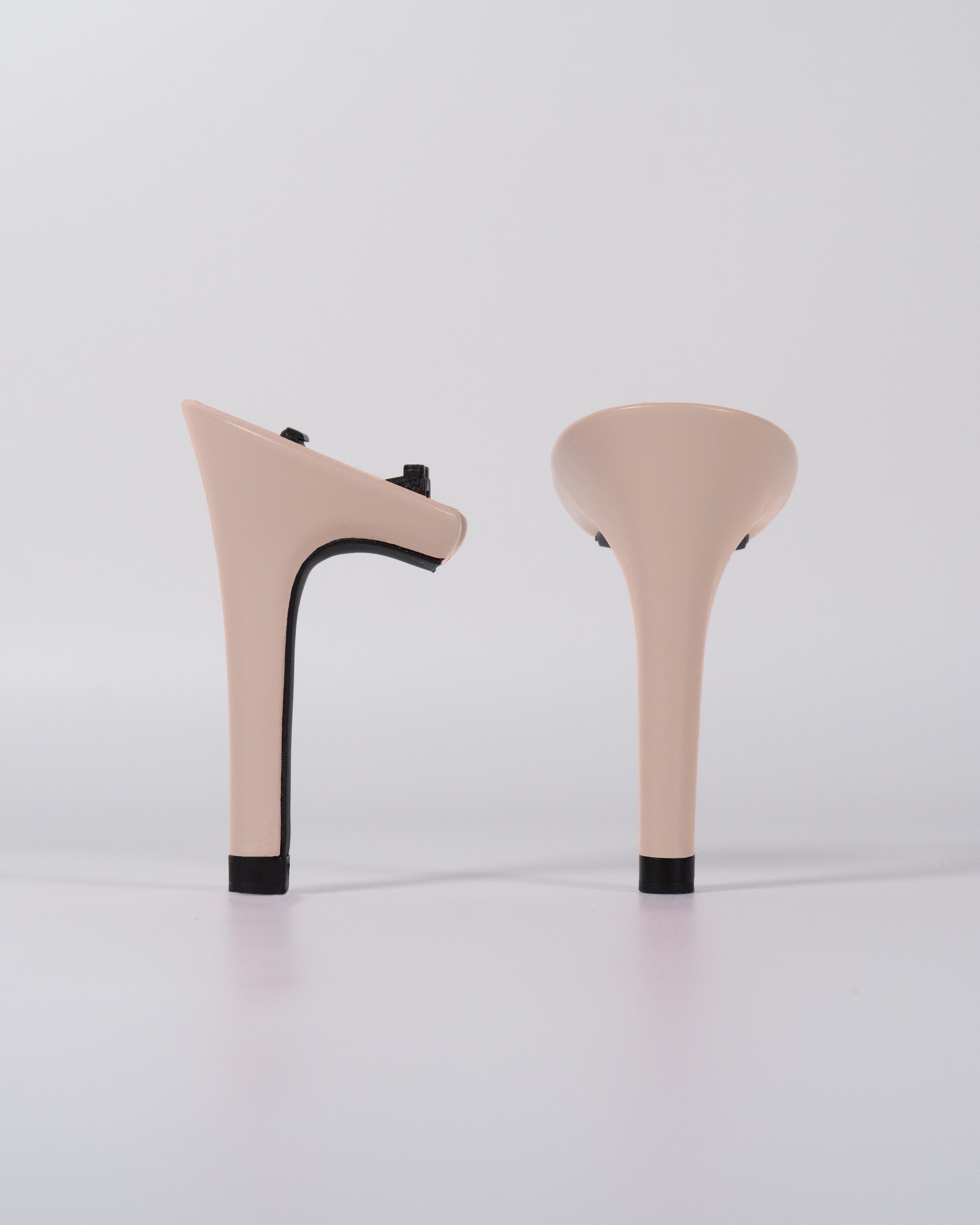 Nude Leather Heel