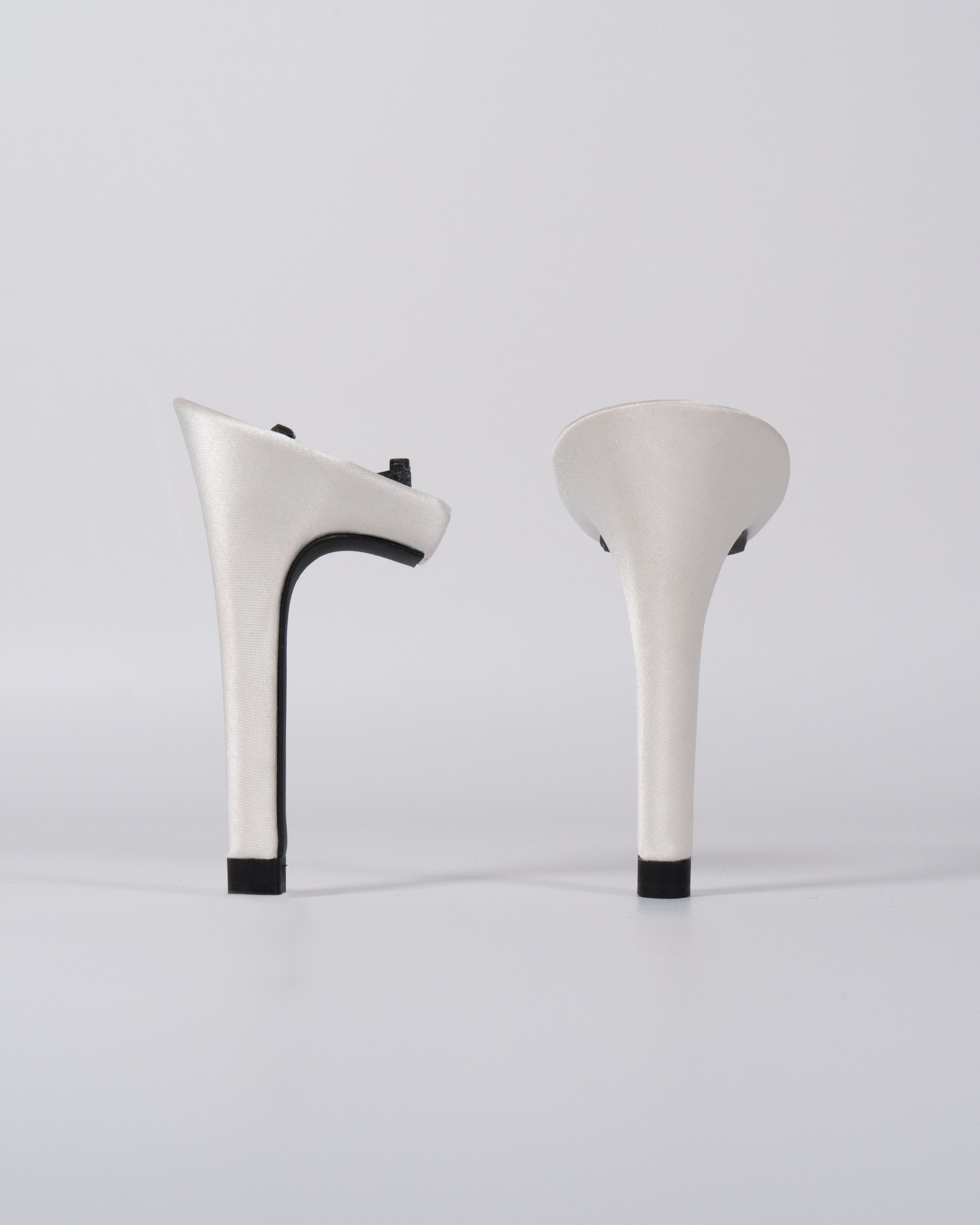 White Satin Heel