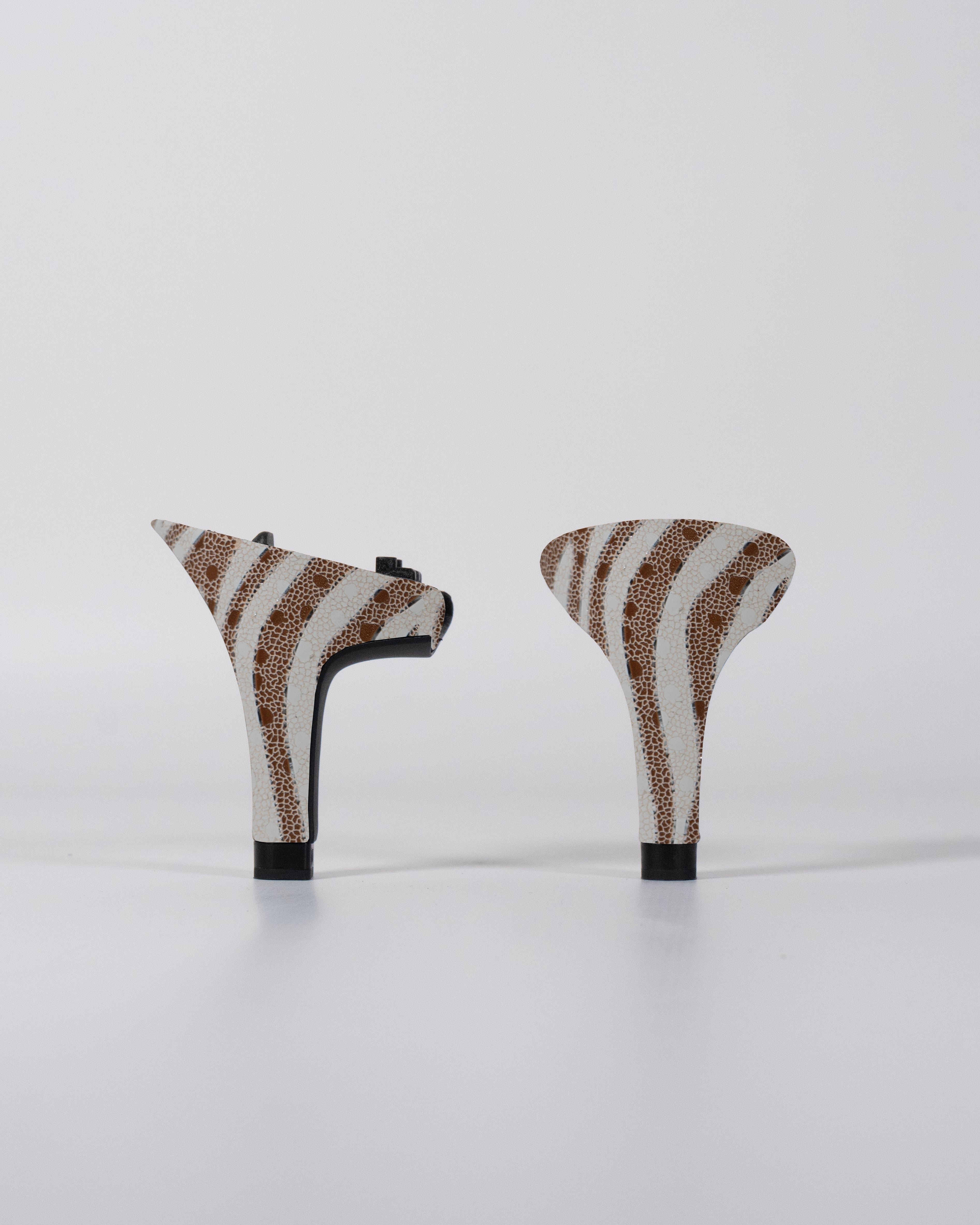 Tacón con estampado de cebra