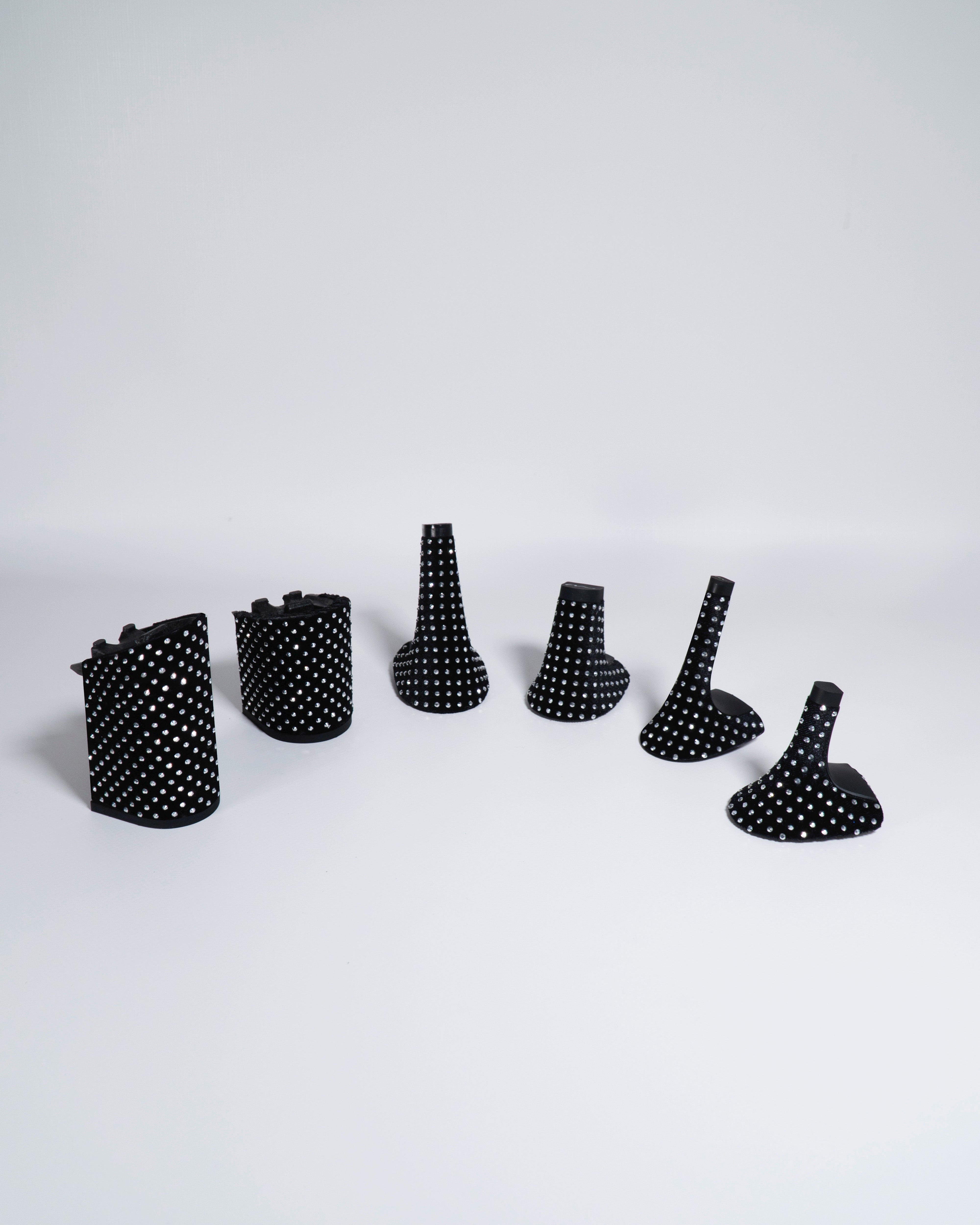 Tacco Diamanti Veluto Nero