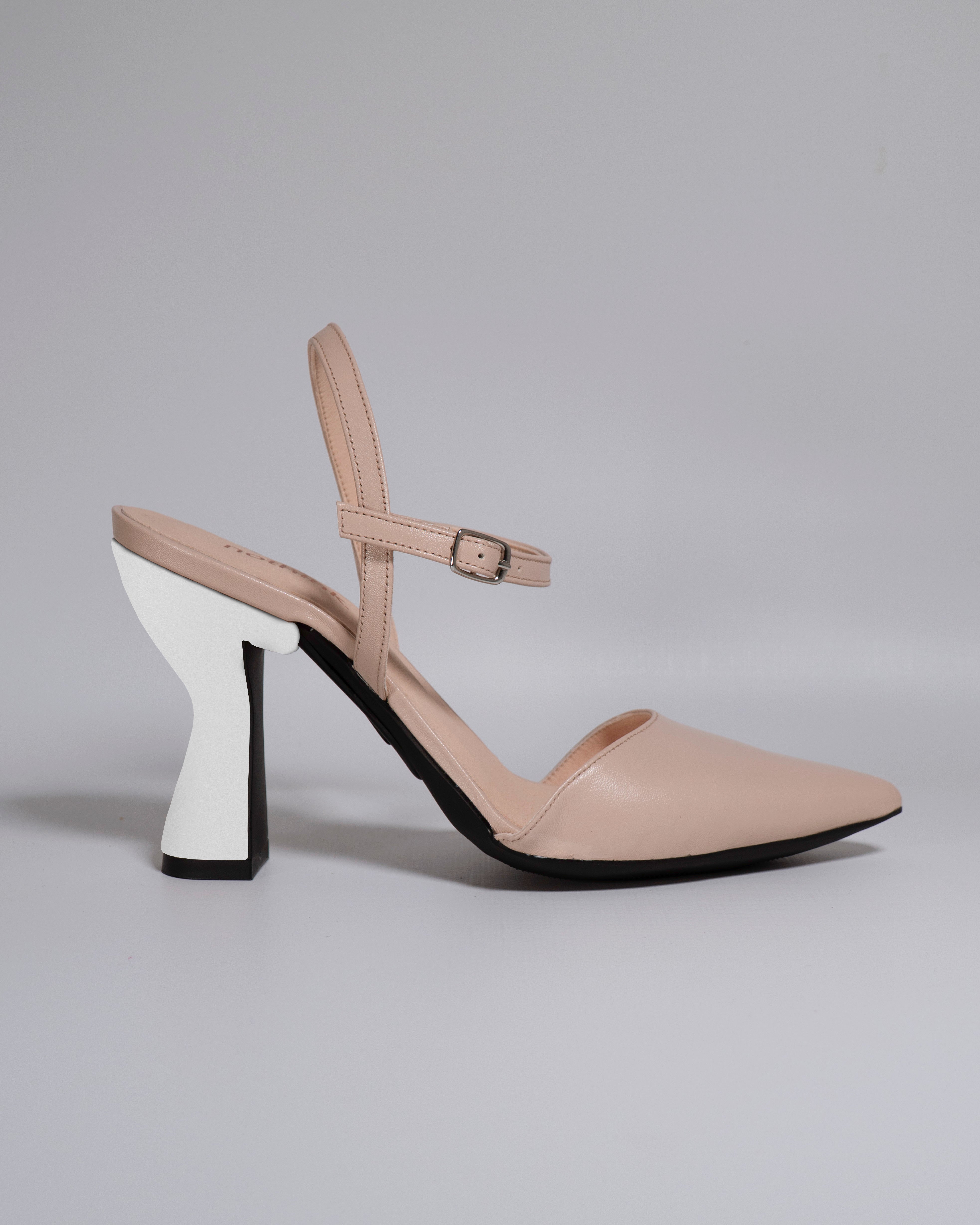 London Nude con tacco Bianco