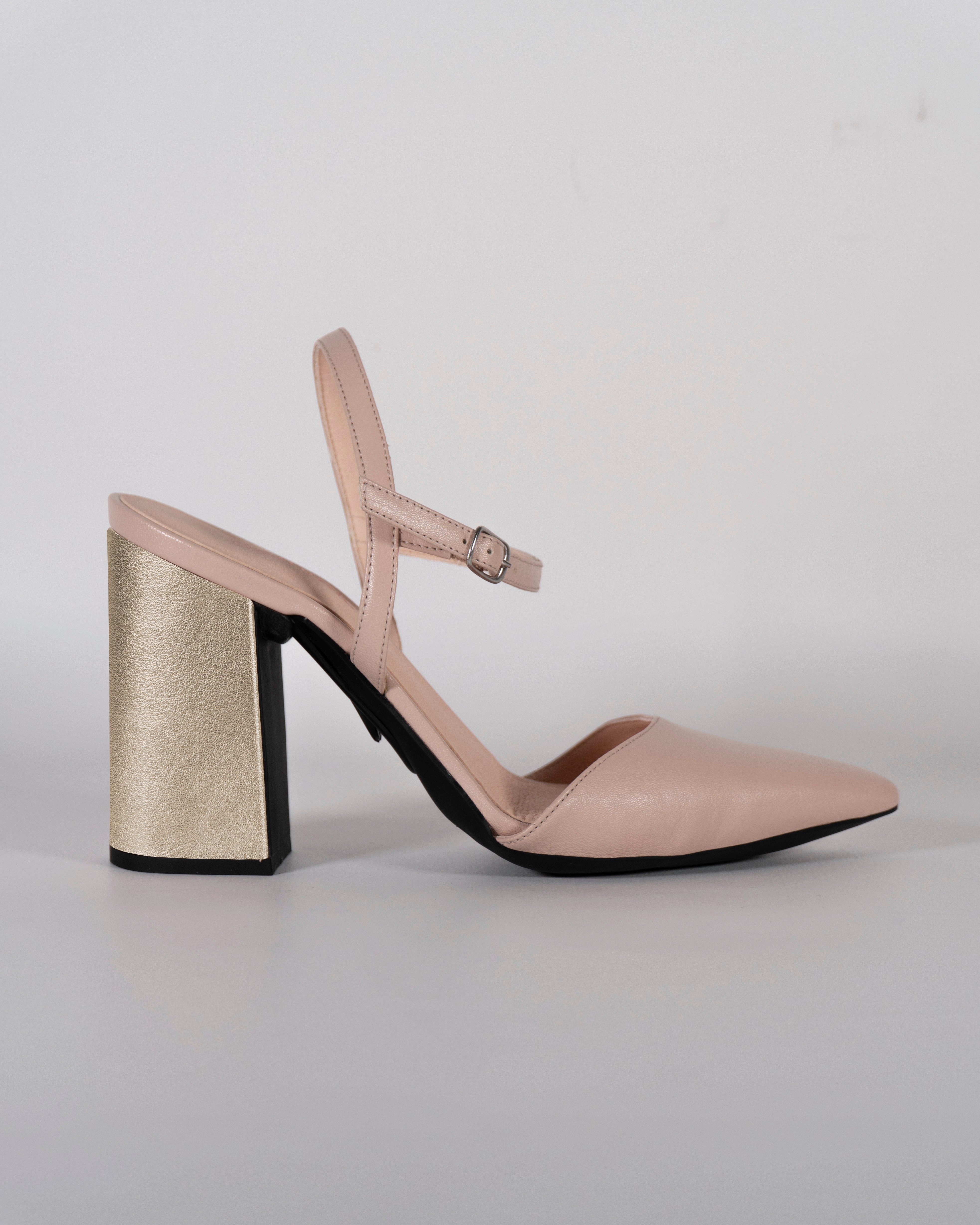 London Nude con tacco Oro