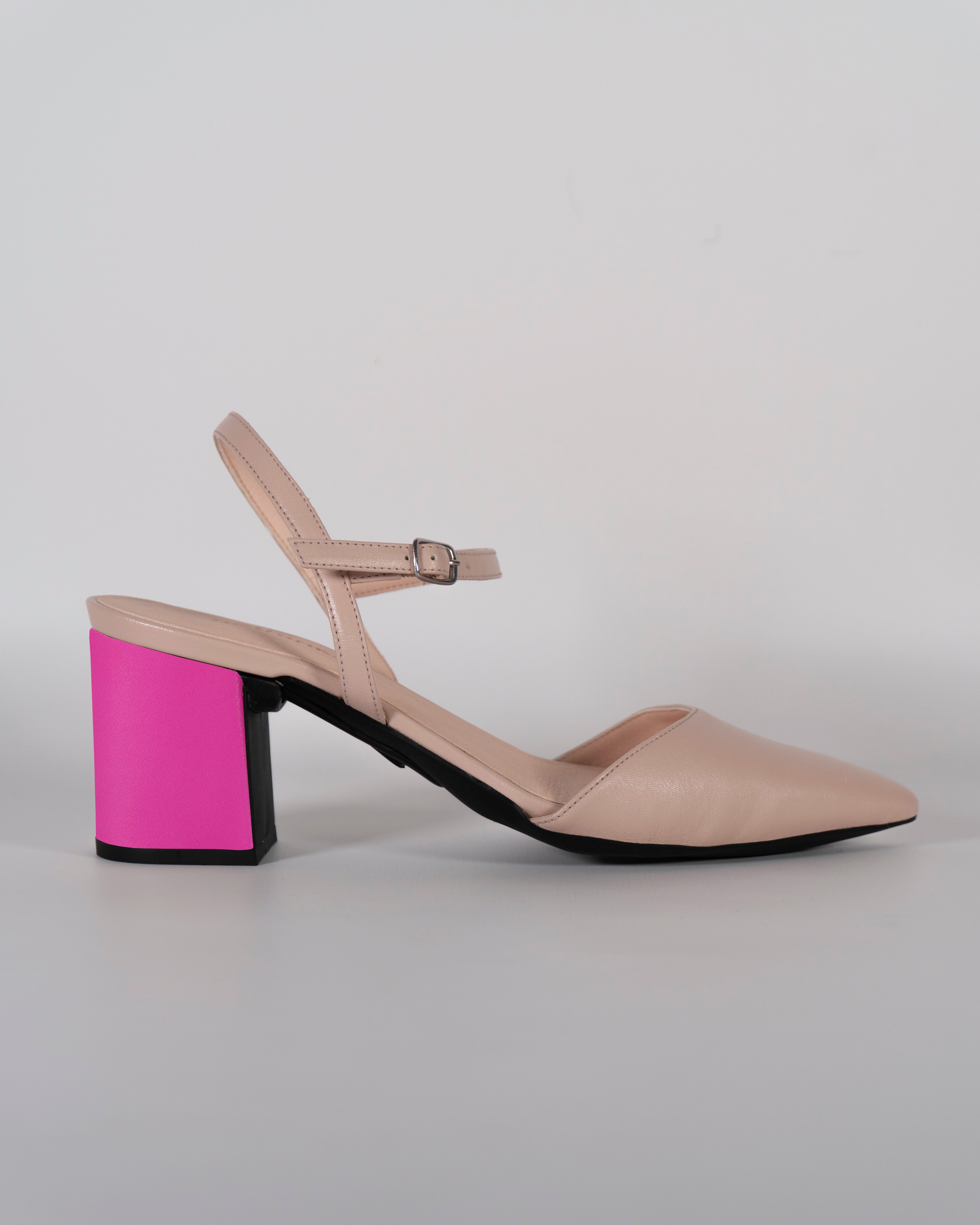 London Nude con tacco Fucsia