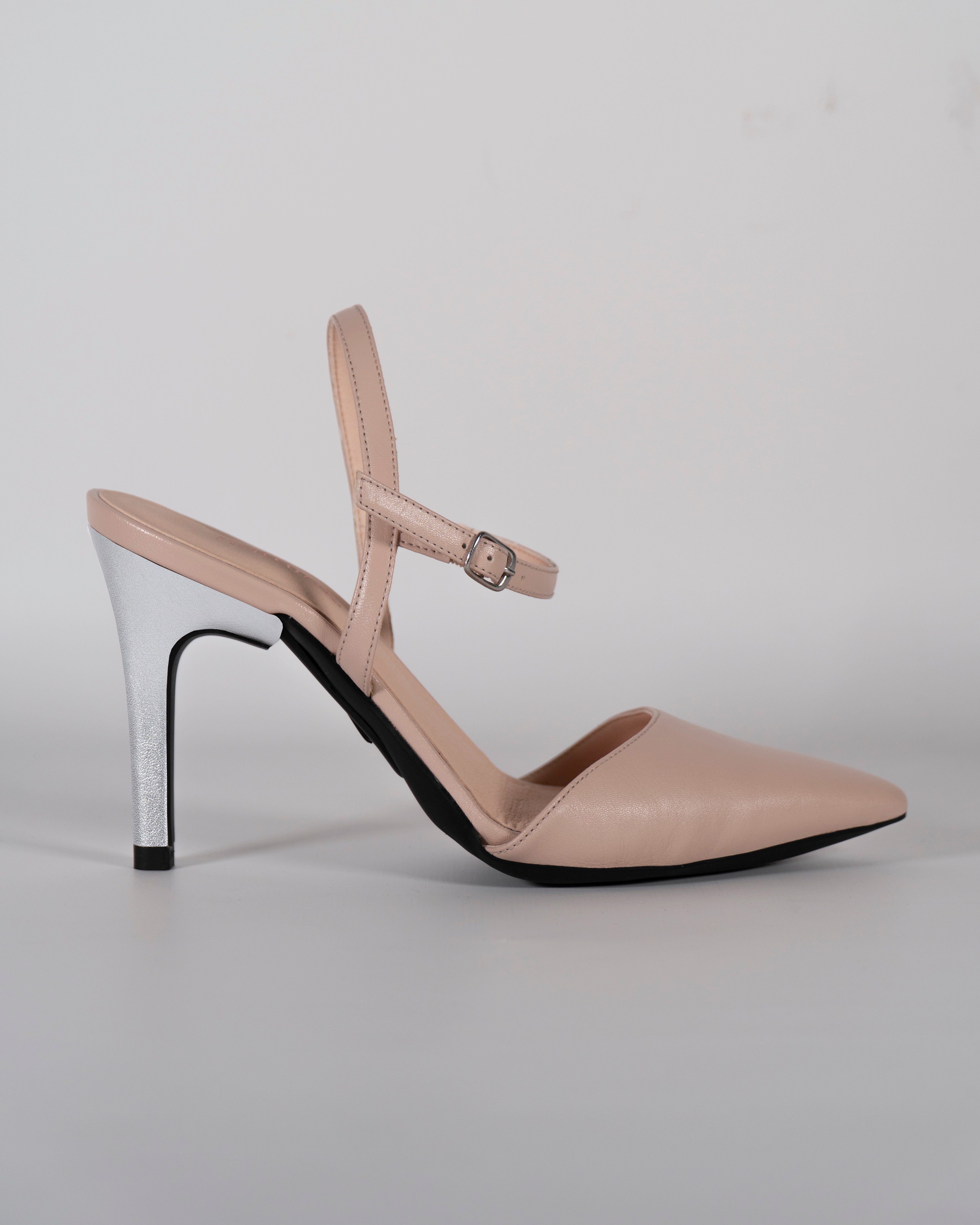 London Nude con tacco Argento