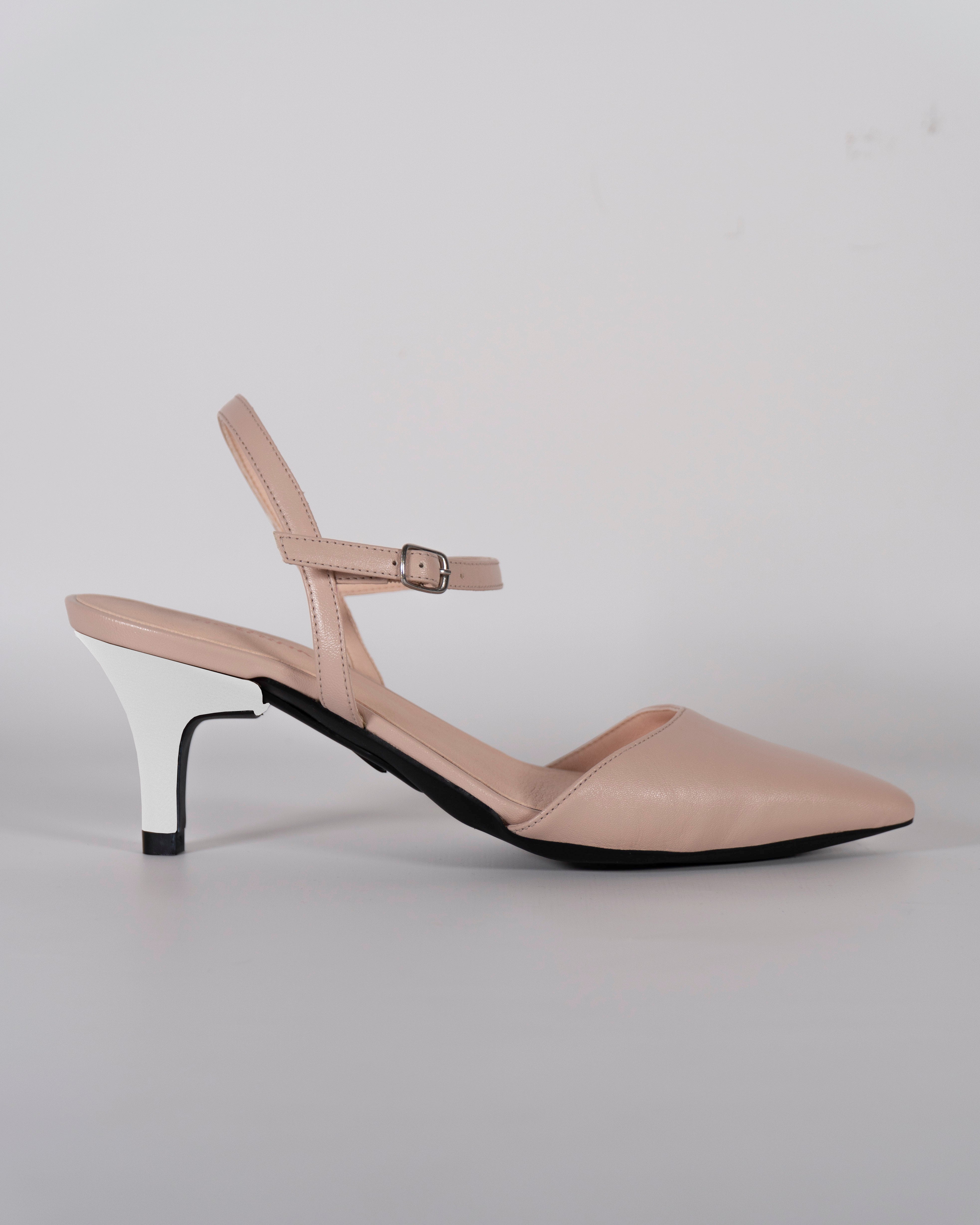 London Nude con tacco Bianco