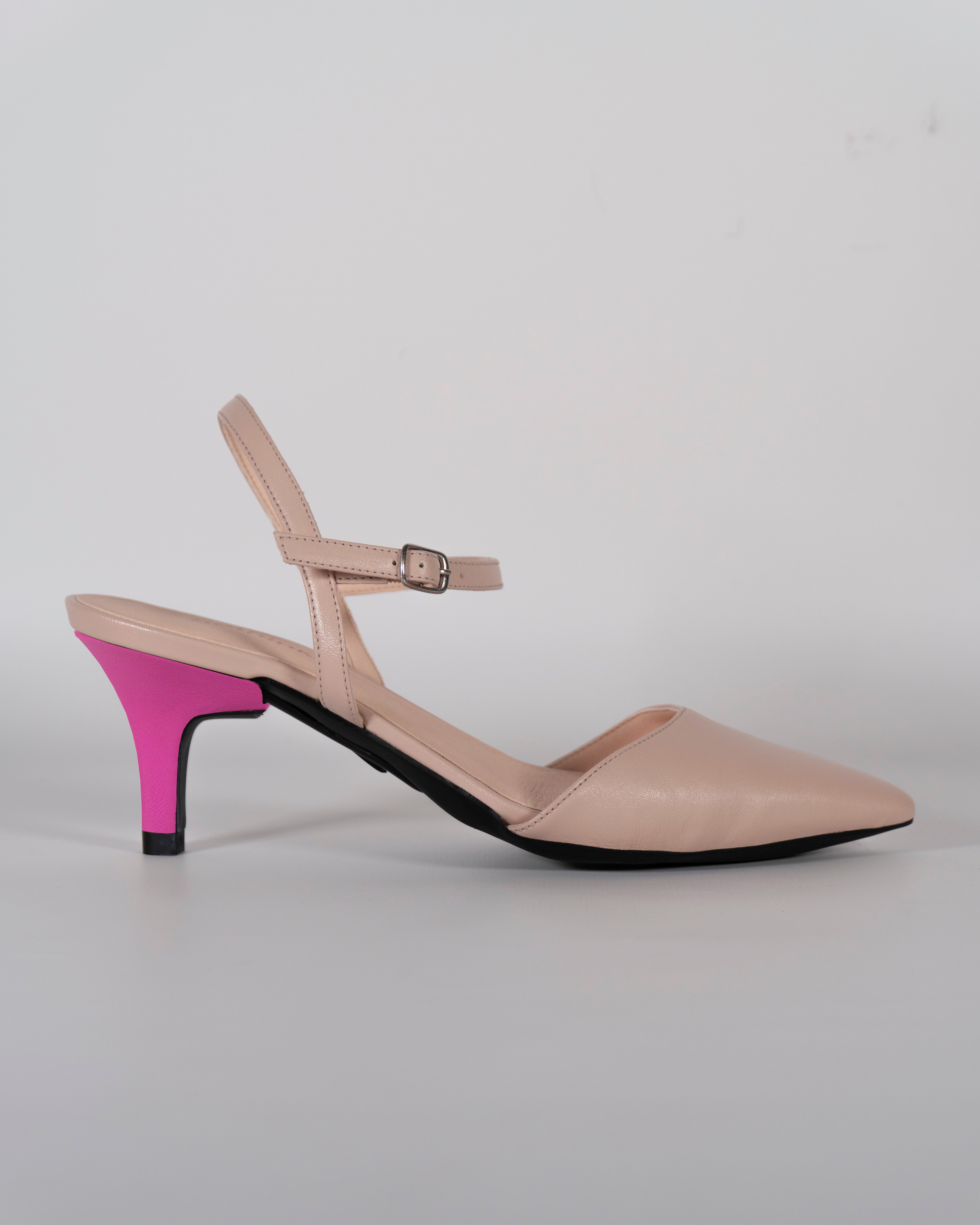 London Nude con tacco Fucsia