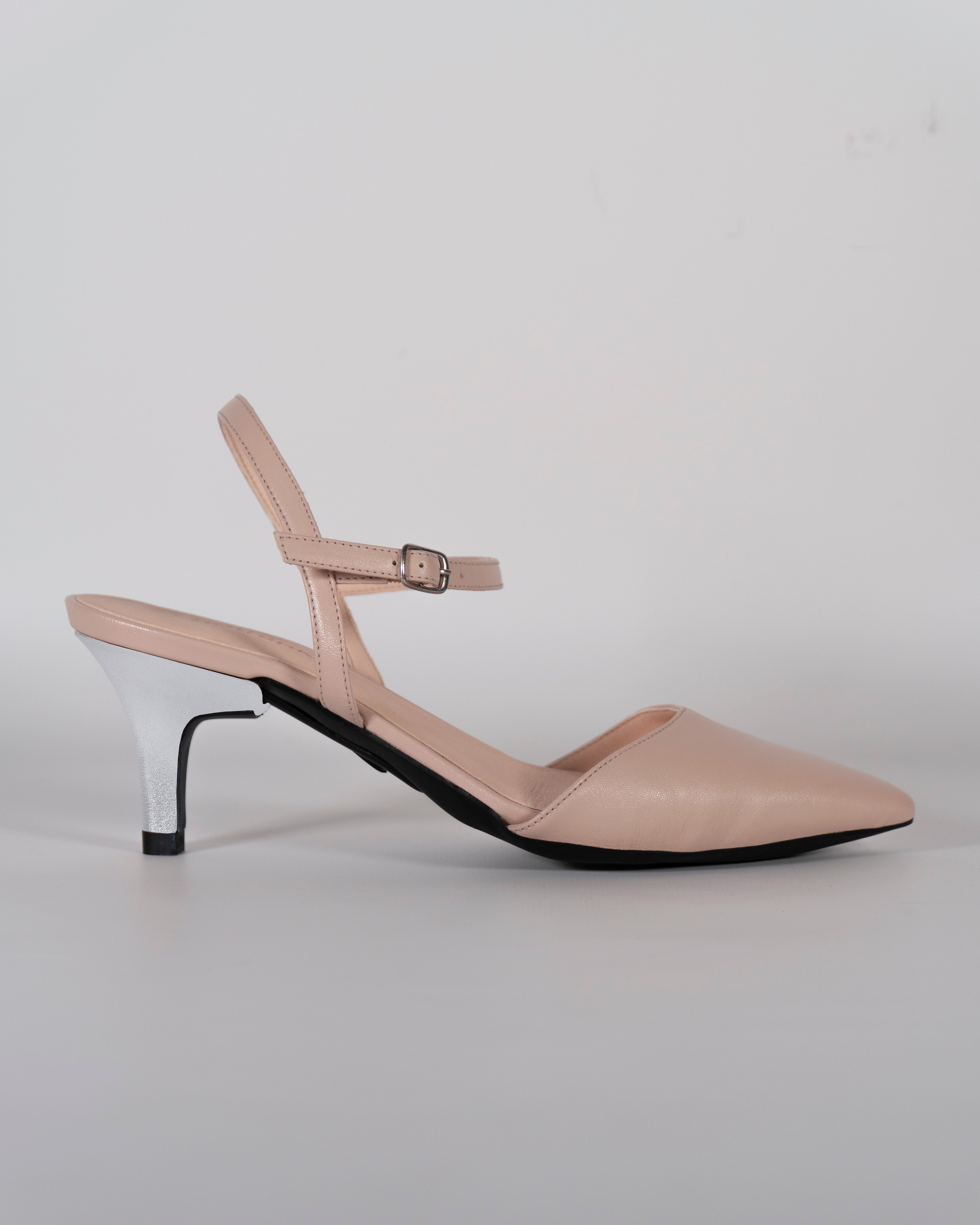 London Nude con tacco Argento