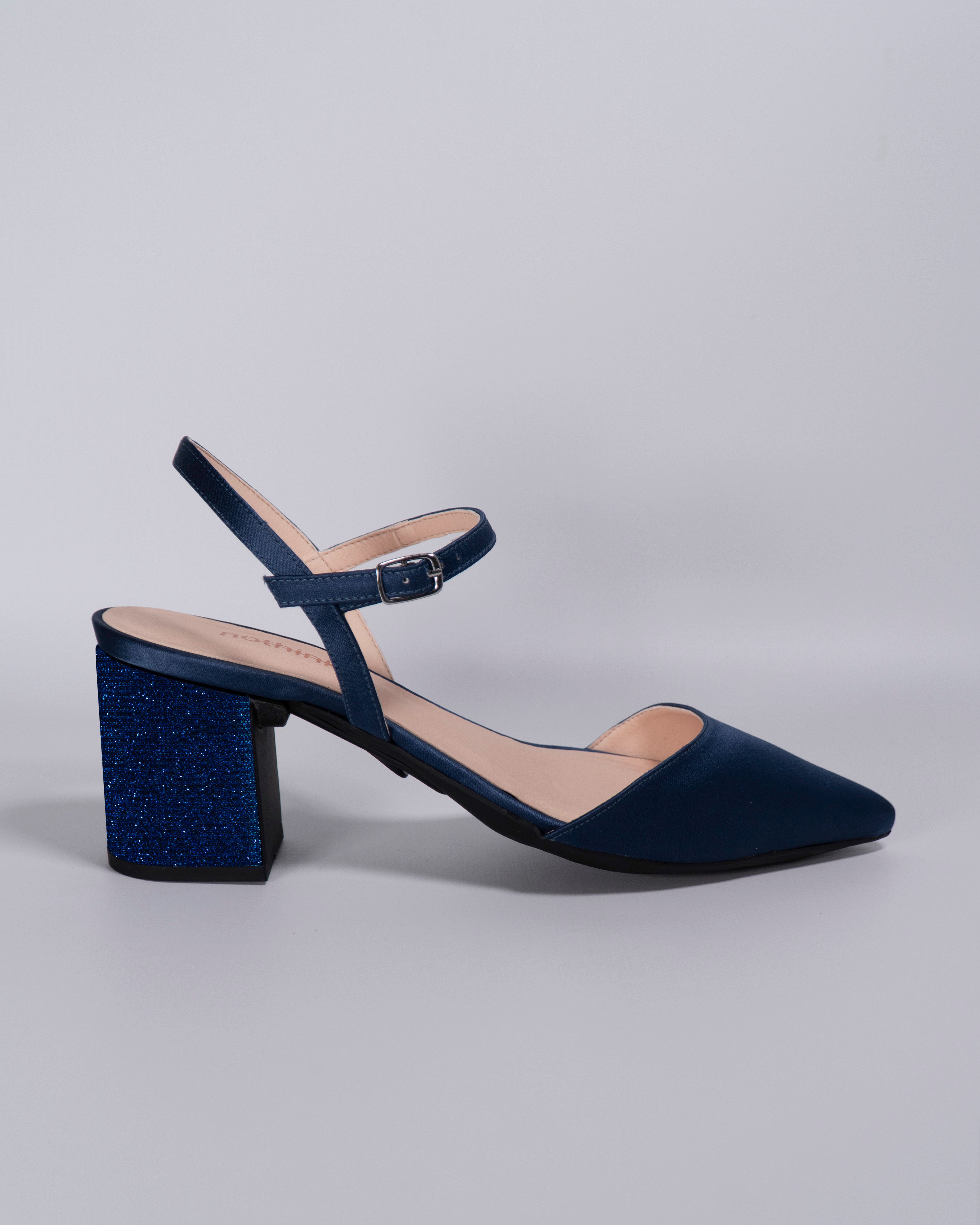 London Blu con tacco Fantasia Blu