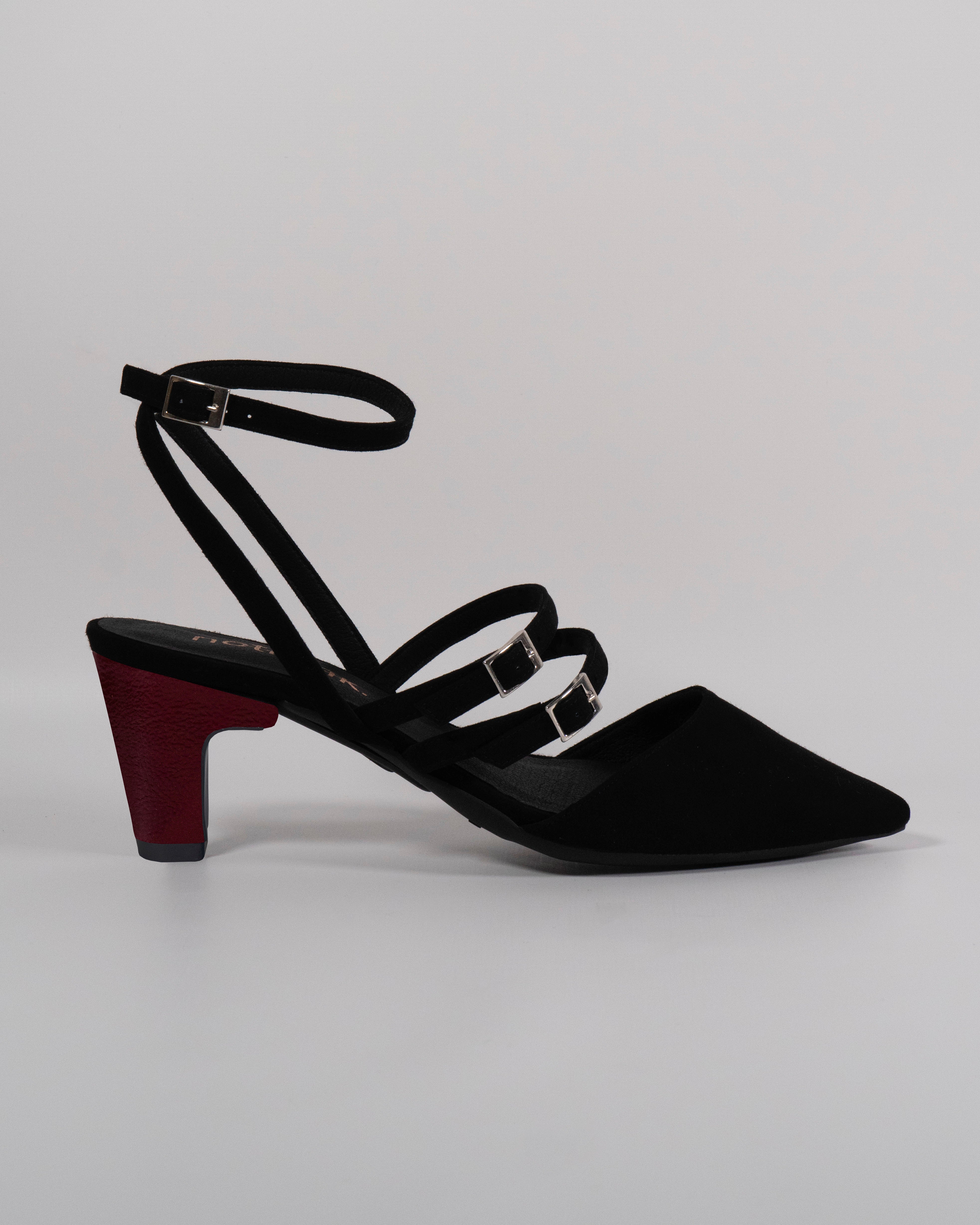 Singapur con tacón charol burdeos